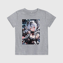 Футболка хлопковая детская Jetavie Punishing Gray Raven, цвет: меланж