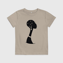 Футболка хлопковая детская Woman Africa, цвет: миндальный