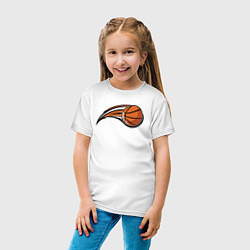 Футболка хлопковая детская Basketball shot, цвет: белый — фото 2
