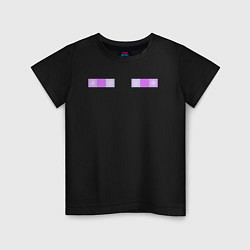 Футболка хлопковая детская Enderman Minecraft, цвет: черный