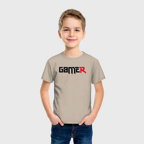 Детская футболка Gamer / Миндальный – фото 3
