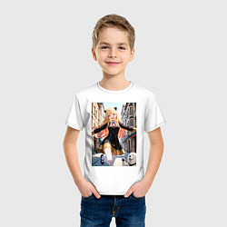Футболка хлопковая детская Марин Китагава косплей Ани Форджер, цвет: белый — фото 2