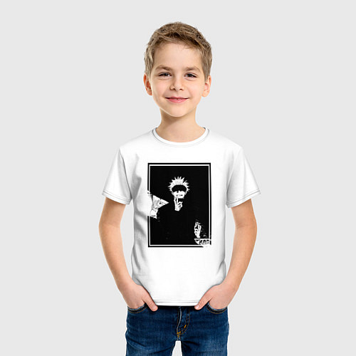 Детская футболка Сатору годжо манга / Белый – фото 3