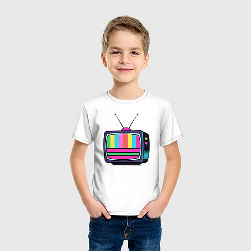 Детская футболка Старый телевизор / Белый – фото 3