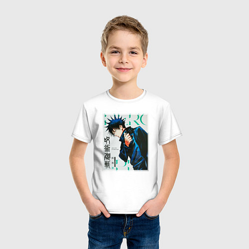 Детская футболка Мегуми фусигуро манга / Белый – фото 3