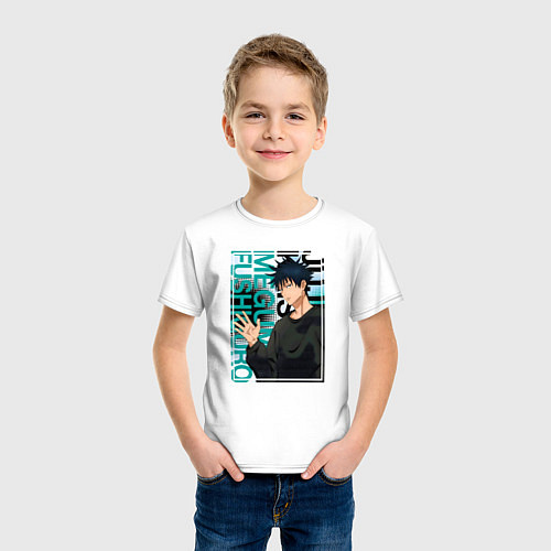 Детская футболка Мегуми фусигуро заклинатель / Белый – фото 3