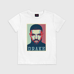 Футболка хлопковая детская Drake, цвет: белый