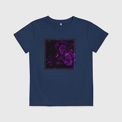 Детская футболка Самурай неоновый киборг