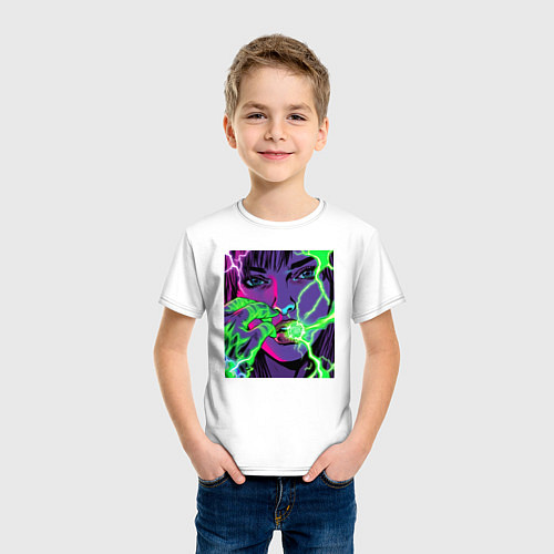 Детская футболка Кислотные руки / Белый – фото 3