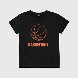 Футболка хлопковая детская Ball basket, цвет: черный