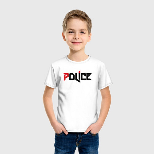 Детская футболка Police / Белый – фото 3