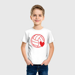 Футболка хлопковая детская Volley love, цвет: белый — фото 2