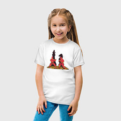 Футболка хлопковая детская Karate chess, цвет: белый — фото 2