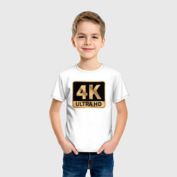 Футболка хлопковая детская 4K Ultra высокое качество, цвет: белый — фото 2
