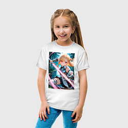 Футболка хлопковая детская Марин Китагава косплей Асуны Юки, цвет: белый — фото 2