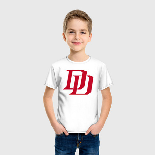 Детская футболка Daredevil logo / Белый – фото 3