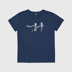 Футболка хлопковая детская Офисное чтиво, цвет: тёмно-синий