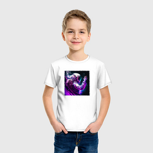 Детская футболка Космос в ярких красках / Белый – фото 3