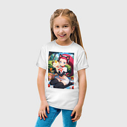 Футболка хлопковая детская Джесси и Мяут на пикнике, цвет: белый — фото 2