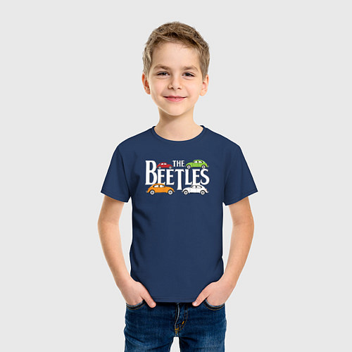 Детская футболка The beetles / Тёмно-синий – фото 3