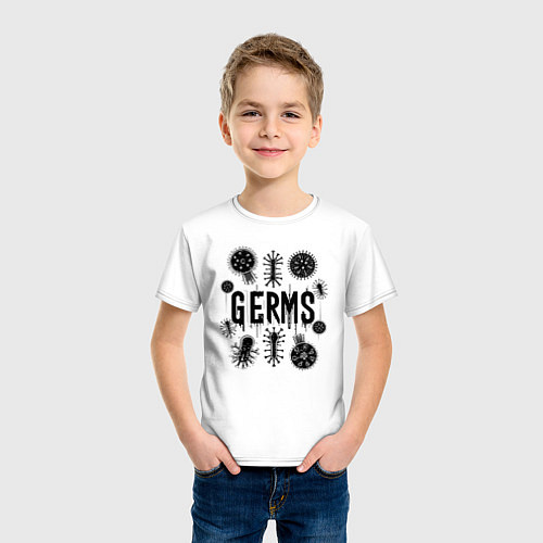 Детская футболка Микробы вирусы и бактерии / Белый – фото 3