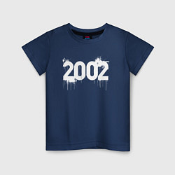Футболка хлопковая детская Граффити стиль 2002, цвет: тёмно-синий