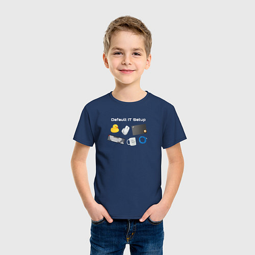 Детская футболка Default IT setup / Тёмно-синий – фото 3