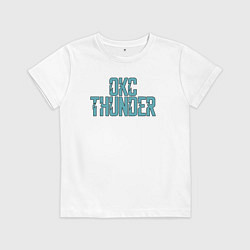 Футболка хлопковая детская OKC Thunder, цвет: белый