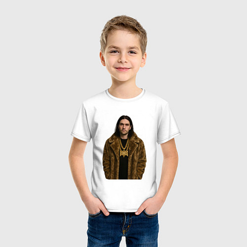 Детская футболка Bones в шубе / Белый – фото 3