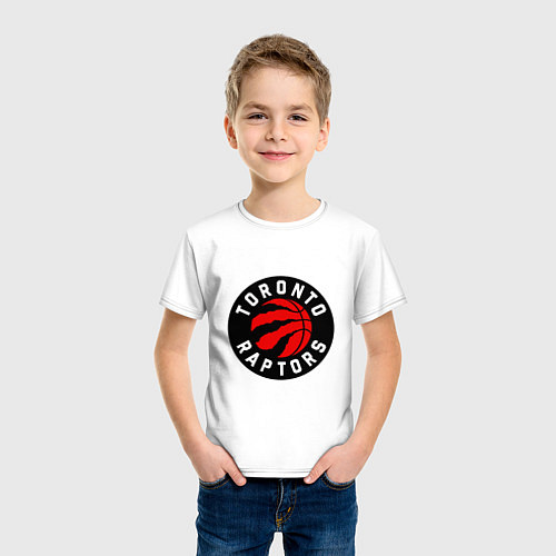 Детская футболка Торонто Рэпторс - лого / Белый – фото 3