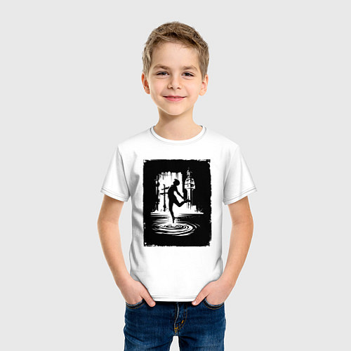 Детская футболка Прыжок в воду городской / Белый – фото 3