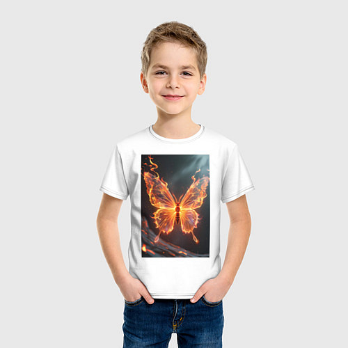 Детская футболка Огненная бабочка / Белый – фото 3