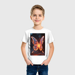 Футболка хлопковая детская Огненная бабочка, цвет: белый — фото 2