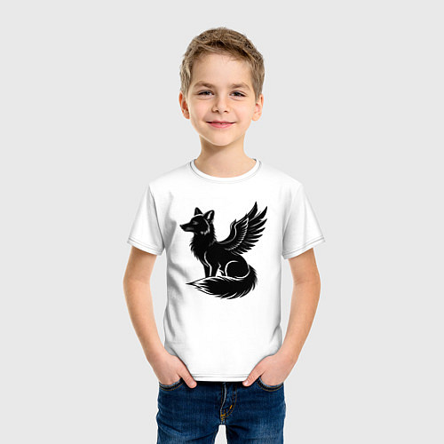 Детская футболка Крылатый песец / Белый – фото 3