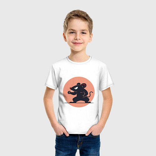 Детская футболка Бойцовая мышь / Белый – фото 3