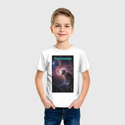 Футболка хлопковая детская The Creators - space giant, цвет: белый — фото 2