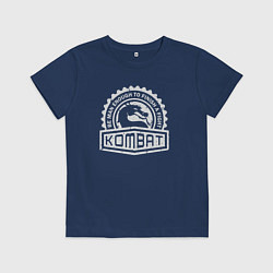 Футболка хлопковая детская Fight mortal kombat, цвет: тёмно-синий