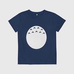 Футболка хлопковая детская Живот Тоторо, цвет: тёмно-синий