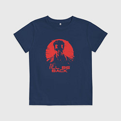 Футболка хлопковая детская Терминатор - я вернусь, цвет: тёмно-синий