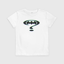 Футболка хлопковая детская Batman question, цвет: белый