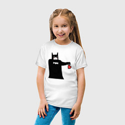 Футболка хлопковая детская Сердечко Бэтмена, цвет: белый — фото 2