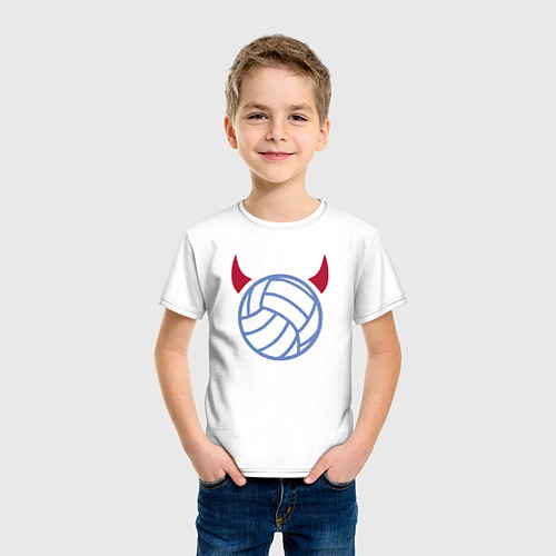 Детская футболка Volleyball devil / Белый – фото 3