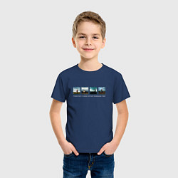 Футболка хлопковая детская Depeche Mode - A Broken Frame Collage, цвет: тёмно-синий — фото 2