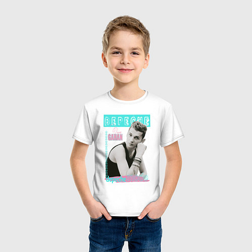 Детская футболка Depeche Mode Dave Gahan - 80s style / Белый – фото 3
