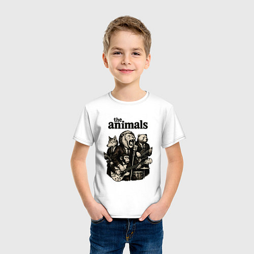 Детская футболка The animals группа из зверей / Белый – фото 3
