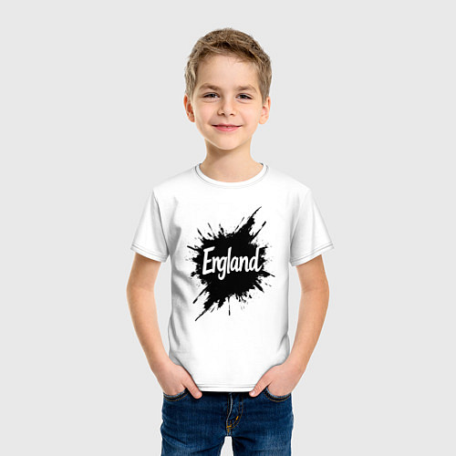 Детская футболка Чернильная Англия / Белый – фото 3