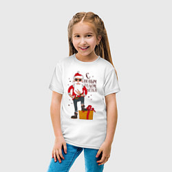 Футболка хлопковая детская С Новым годом, детка, цвет: белый — фото 2