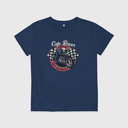 Футболка хлопковая детская Cafe racer garage, цвет: тёмно-синий