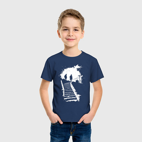 Детская футболка Сумеречный подъем / Тёмно-синий – фото 3