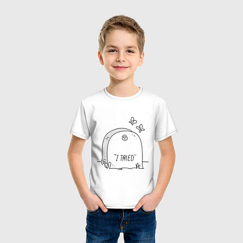 Детская футболка I Tried / Белый – фото 3